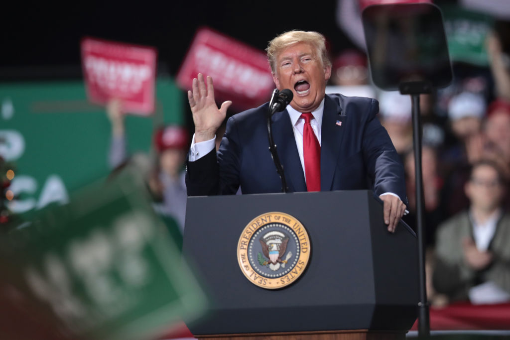 President Trump Holds "Merry Christmas" Campaign Rally In Michigan