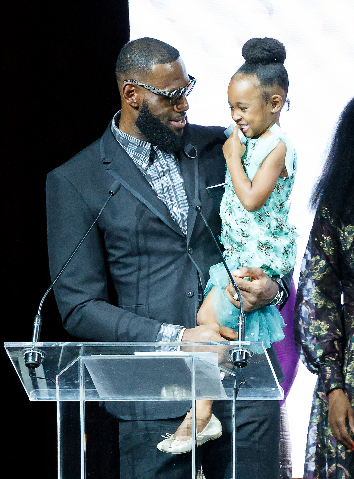 LeBron James and Zhuri James