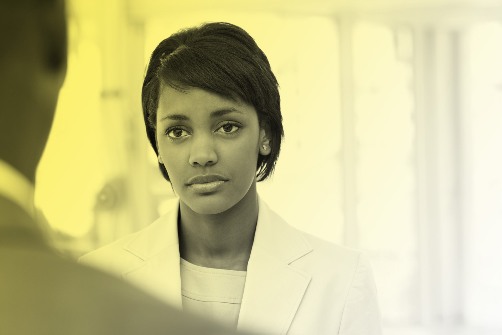 Black Woman Serious Face