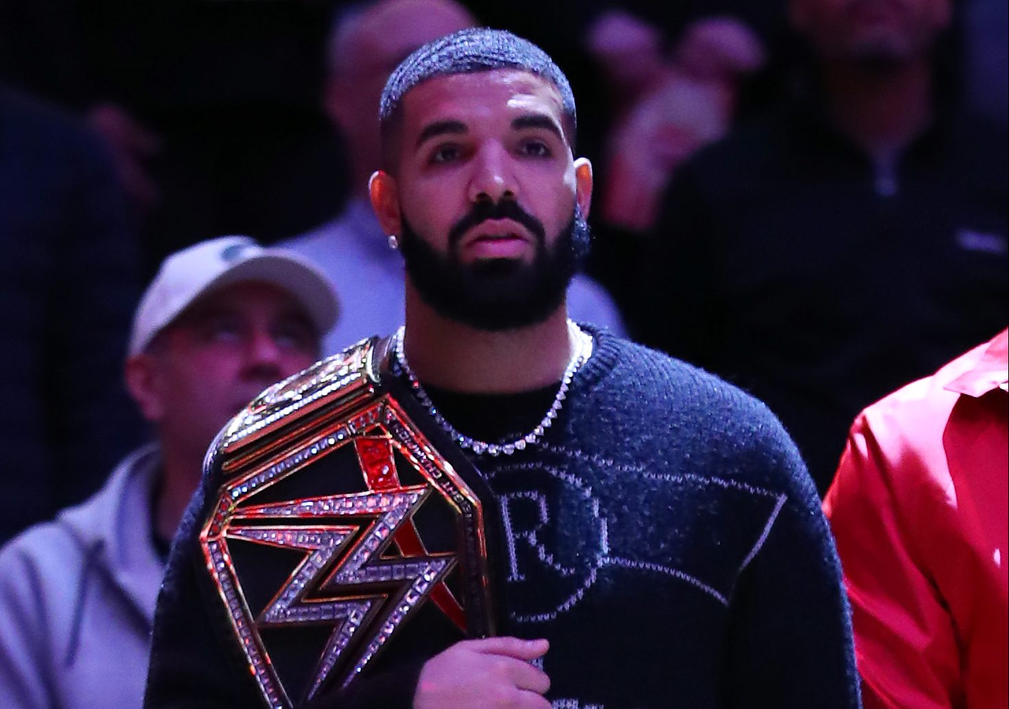 Drake Courtside With WWE Title