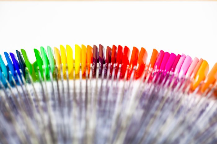 Close-Up Of Colorful Artificial Nails