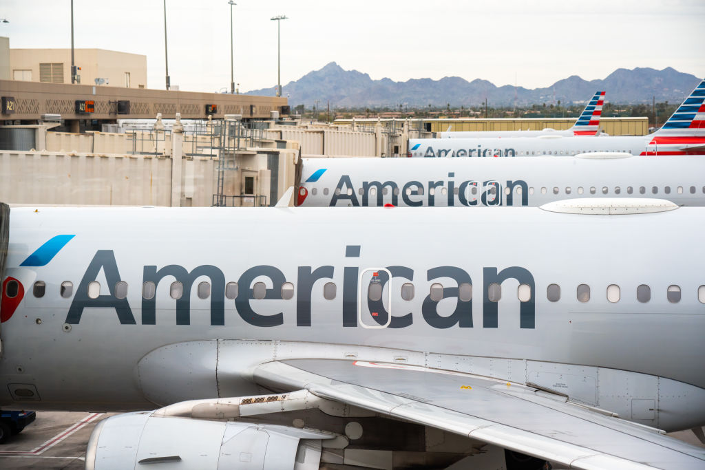 American Airlines aircrafts seen at Phoenix Sky Harbor...