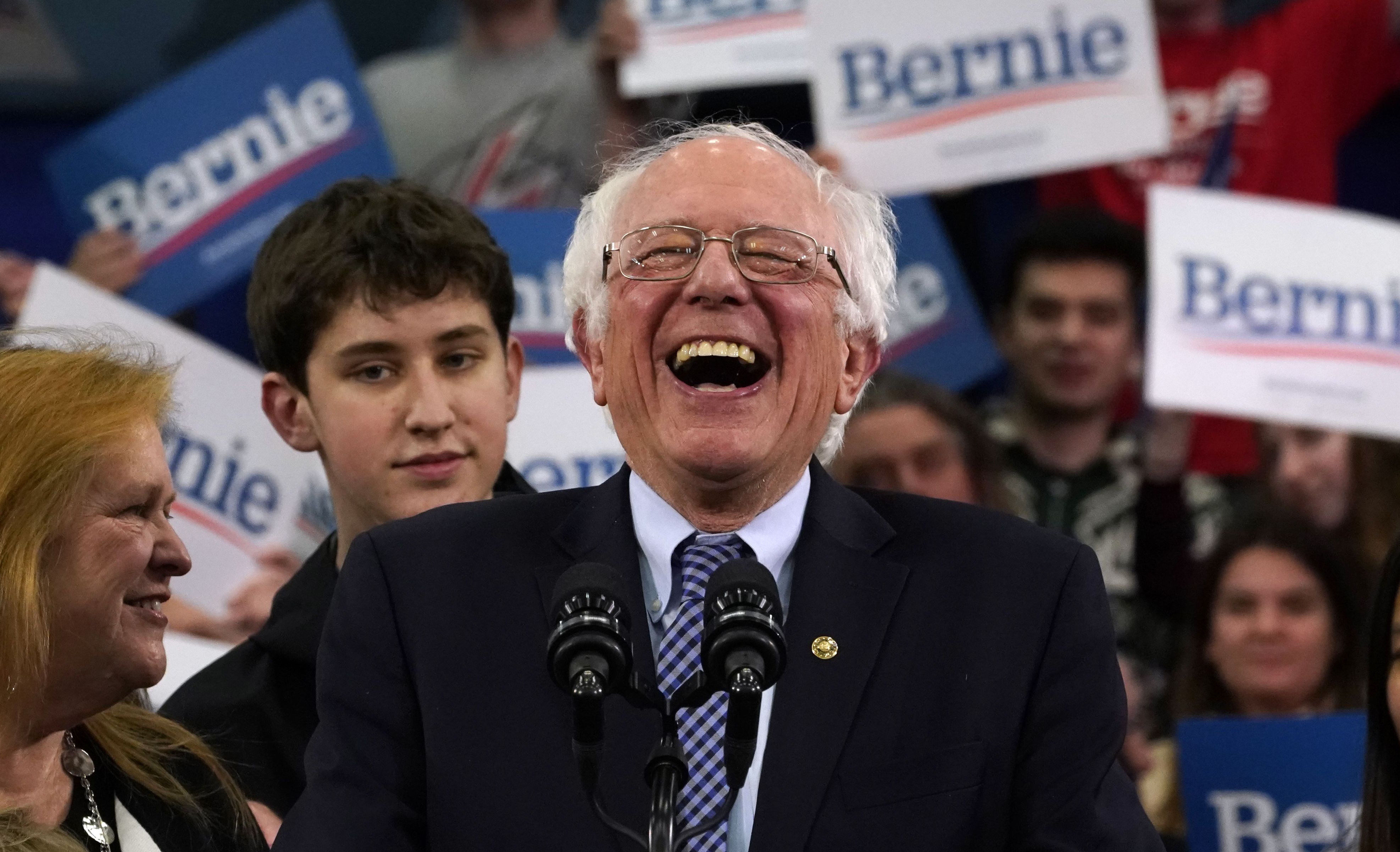 TOPSHOT-US-POLITICS-VOTE-DEMOCRATS-NEW-HAMPSHIRE-PRIMARY-SANDERS