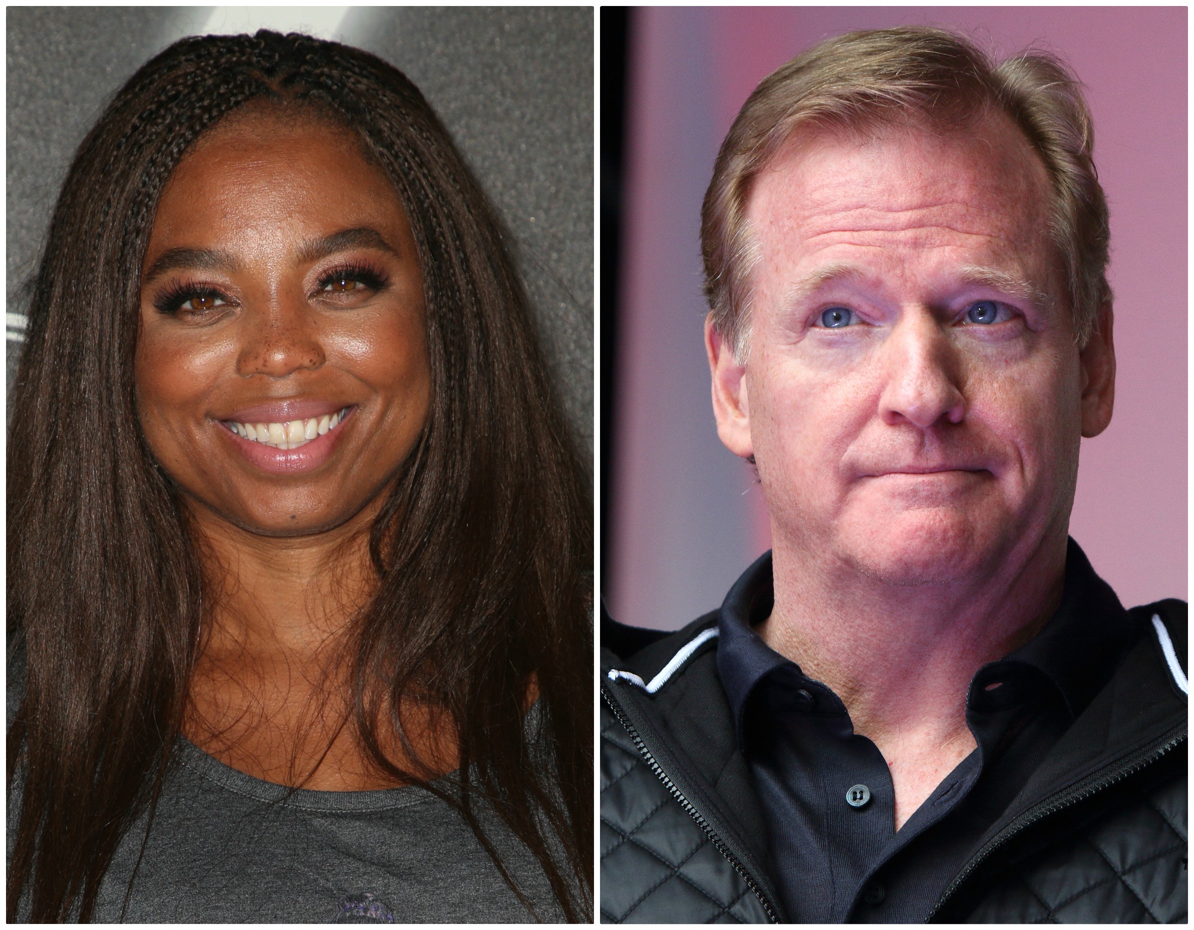 Jemele Hill and Roger Goodell