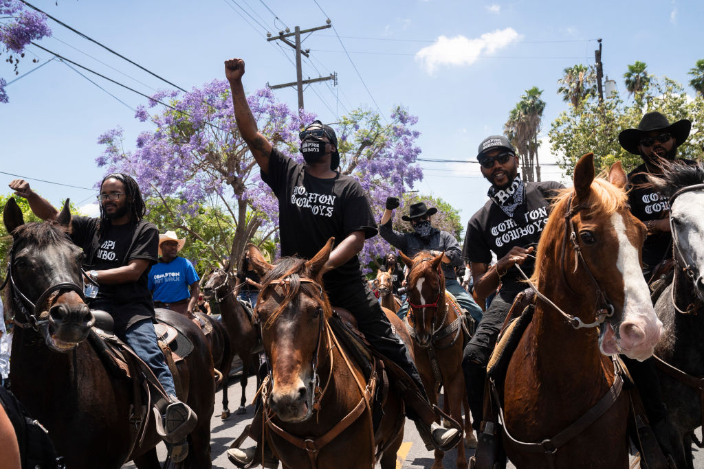 Compton Cowboys Hold Peace Ride On Horseback As Protests Continue In Wake Of George Floyd Death