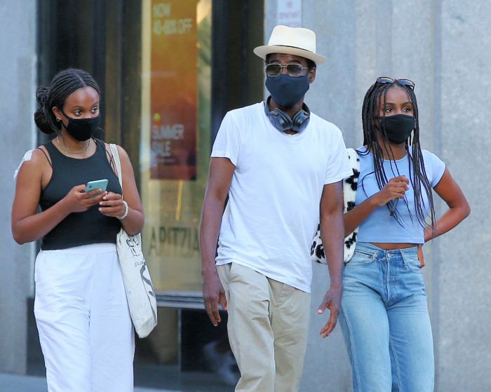Chris Rock with daughters Zahra and Lola