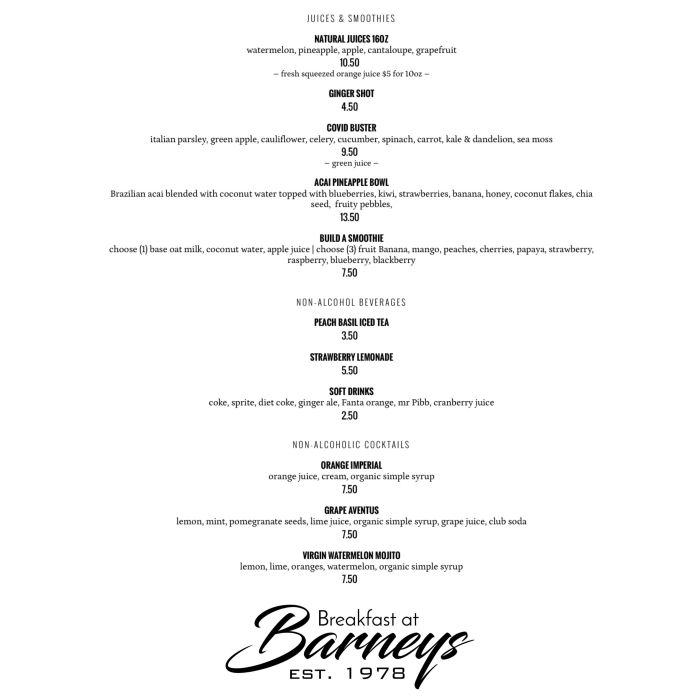 Breakfast At Barney's
