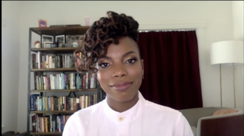 Screengrabs from BOSSIP interviews from the cast of new Hulu show "WOKE"