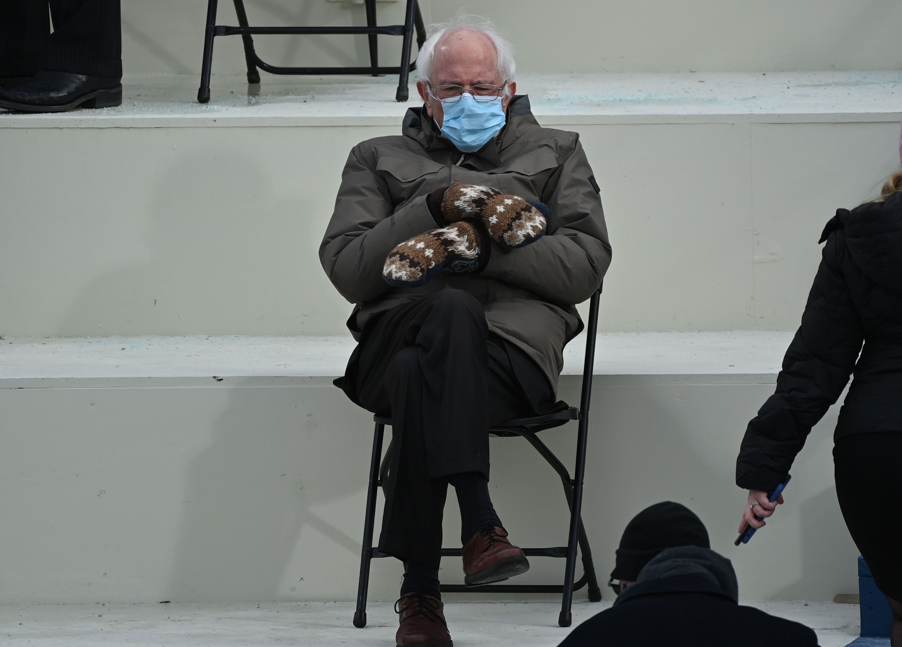 Bernie Sanders at the inauguration