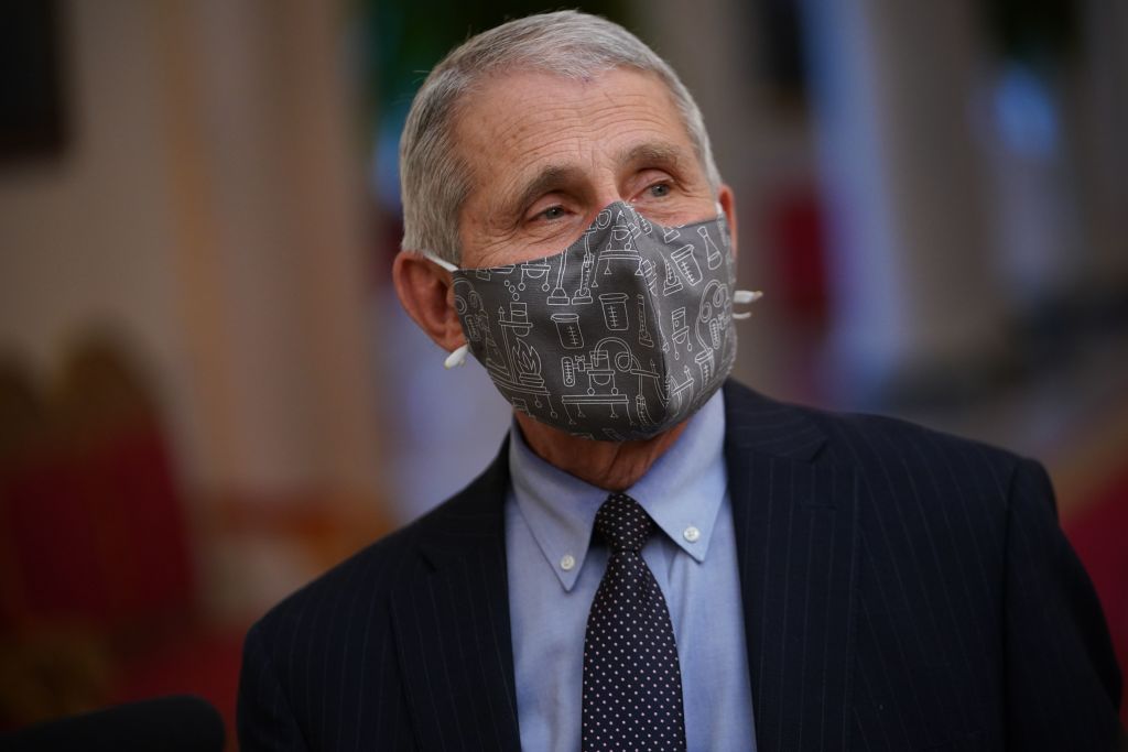 Dr. Fauci Wearing A Mask