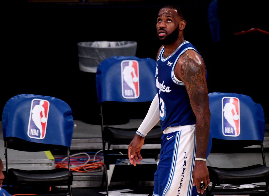 Los Angeles Lakers defeat the Denver Nuggets 114-93 during a NBA basketball game.