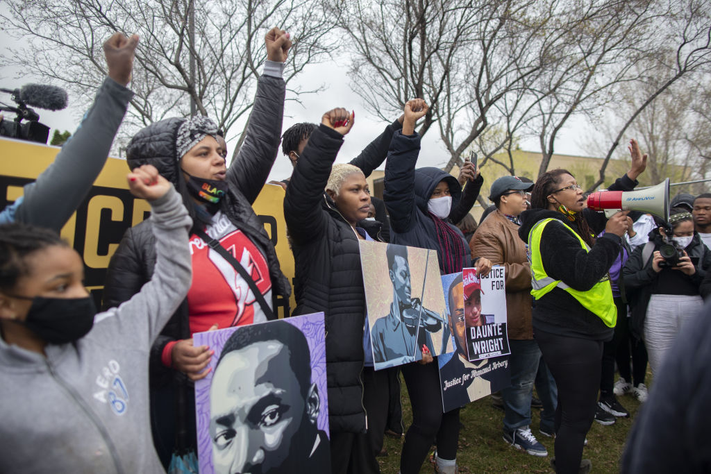 Protest after an officer shot a man in Brooklyn Center