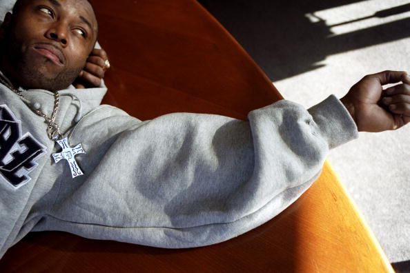 Rapper Black Rob at the offices of Bad Boy Records in Manhat