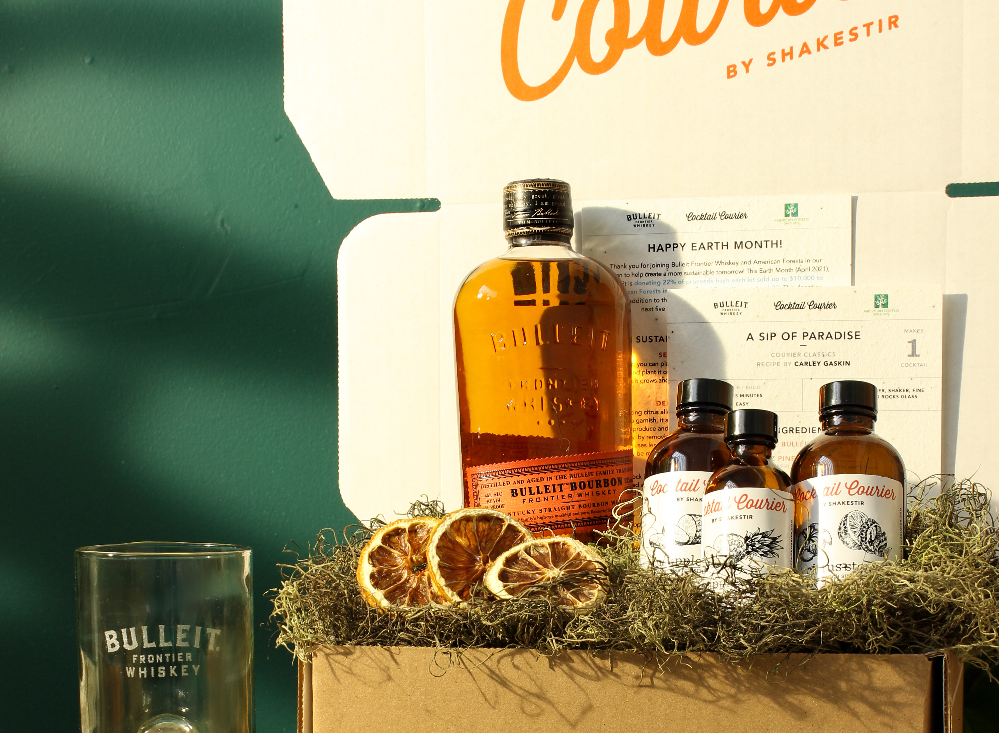 Bulleit x American Forests Earth Day kit assets