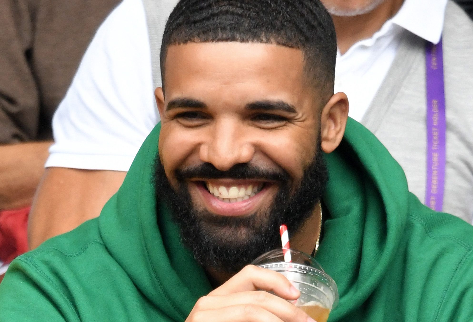Drake attends a Wimbledon game