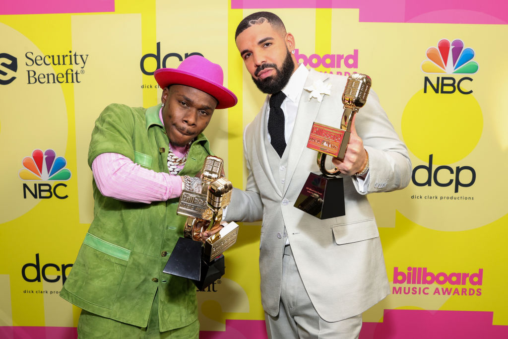 Drake and DaBaby at the 2021 Billboard Music Awards