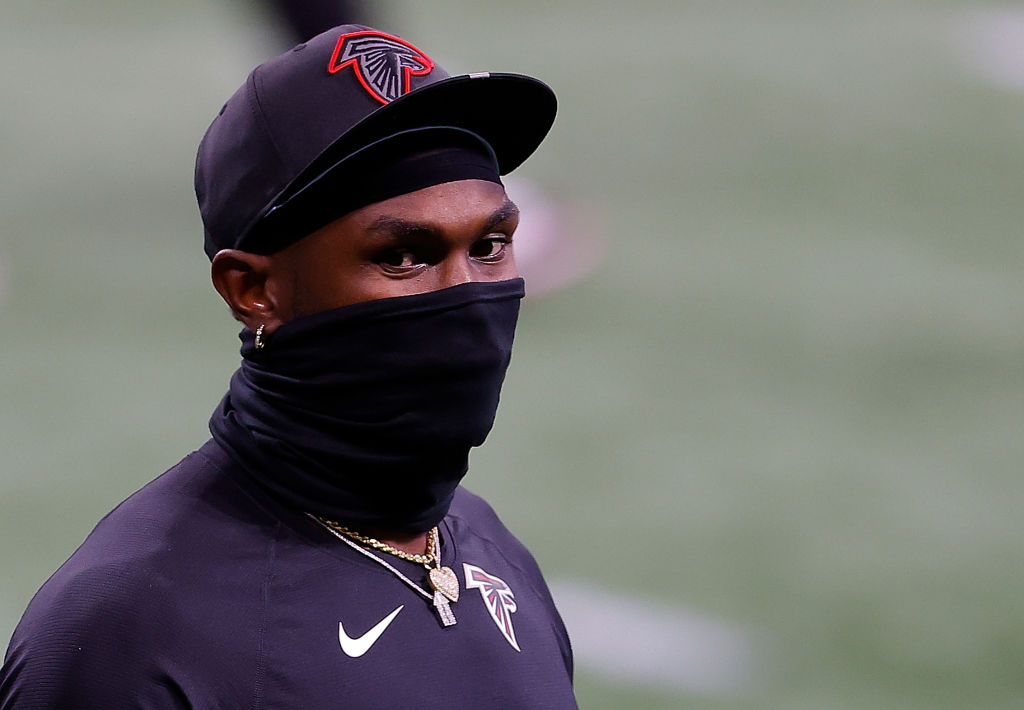 Julio Jones at the Carolina Panthers v Atlanta Falcons Game
