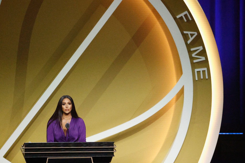 Vanessa Bryant at the 2021 Basketball Hall of Fame Enshrinement Ceremony