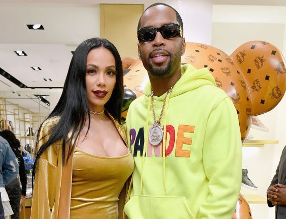 Erica Mena and Safaree at the Super Bowl LIII