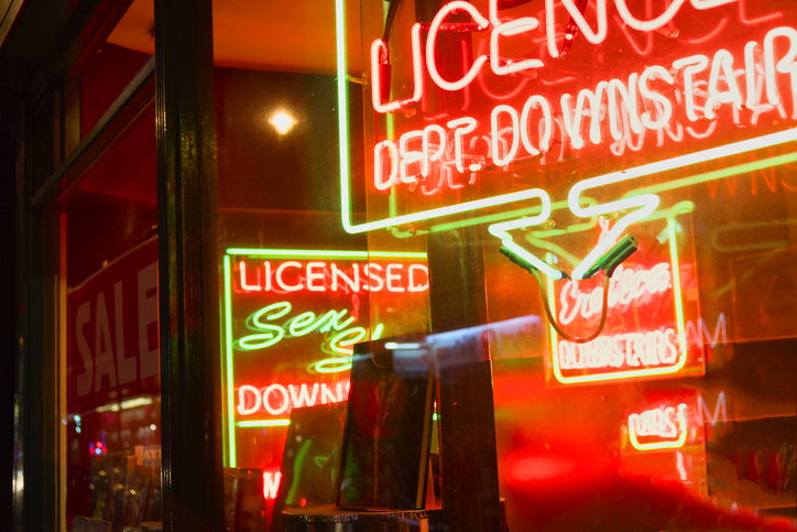 Sex Shops in the Soho District of Central London