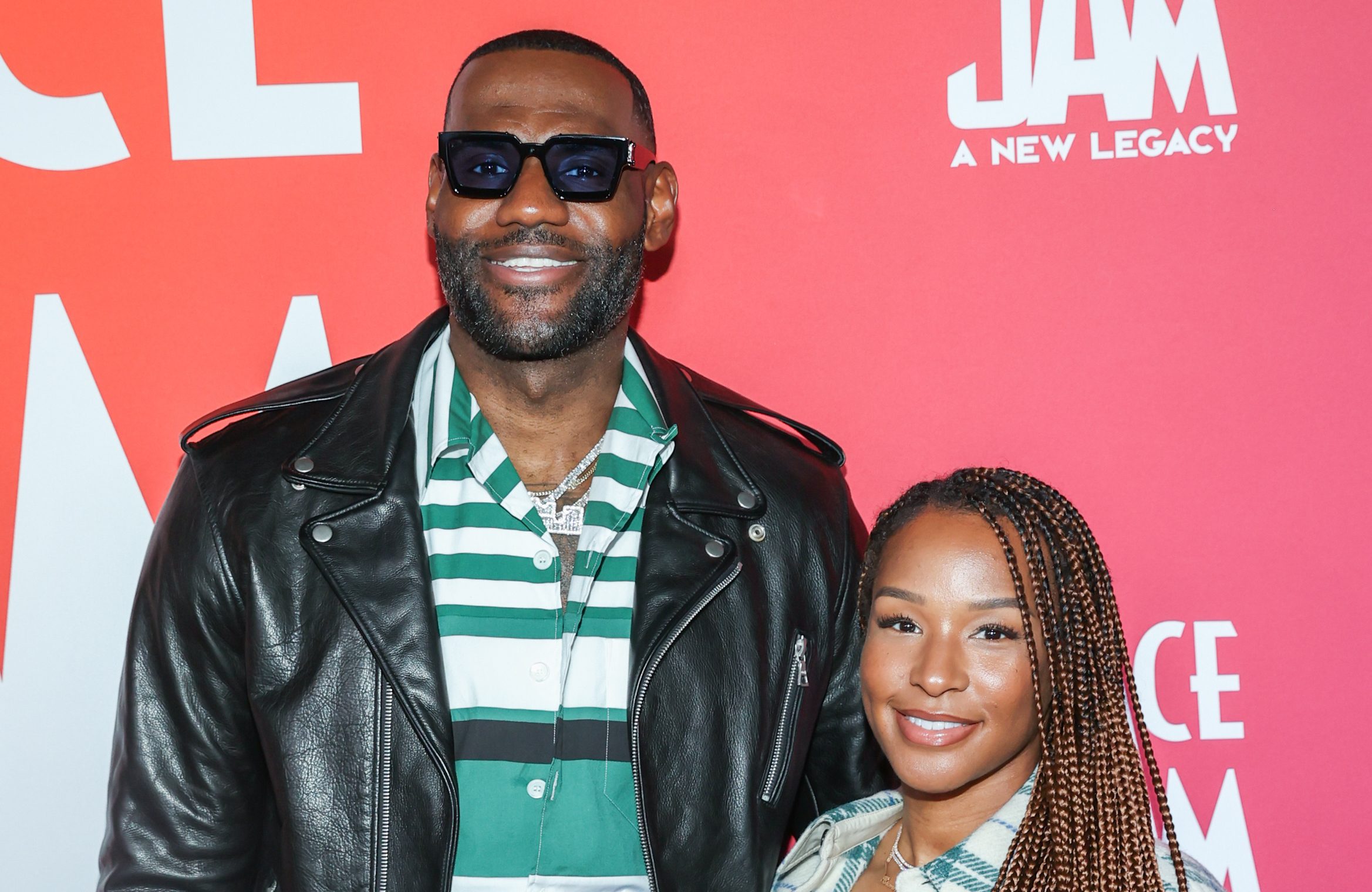 LeBron and Savannah James at the Space Jam: A New Legacy Party In The Park After Dark