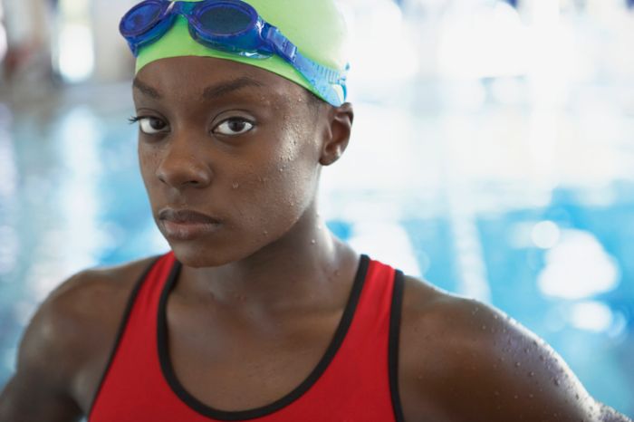 Swimmer portrait