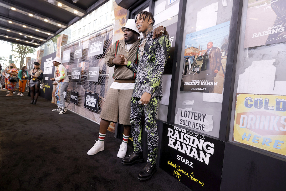 50 Cent and NLE Choppa attend the STARZ "POWER BOOK III: RAISING KANAN" RED CARPET AND WORLD PREMIERE