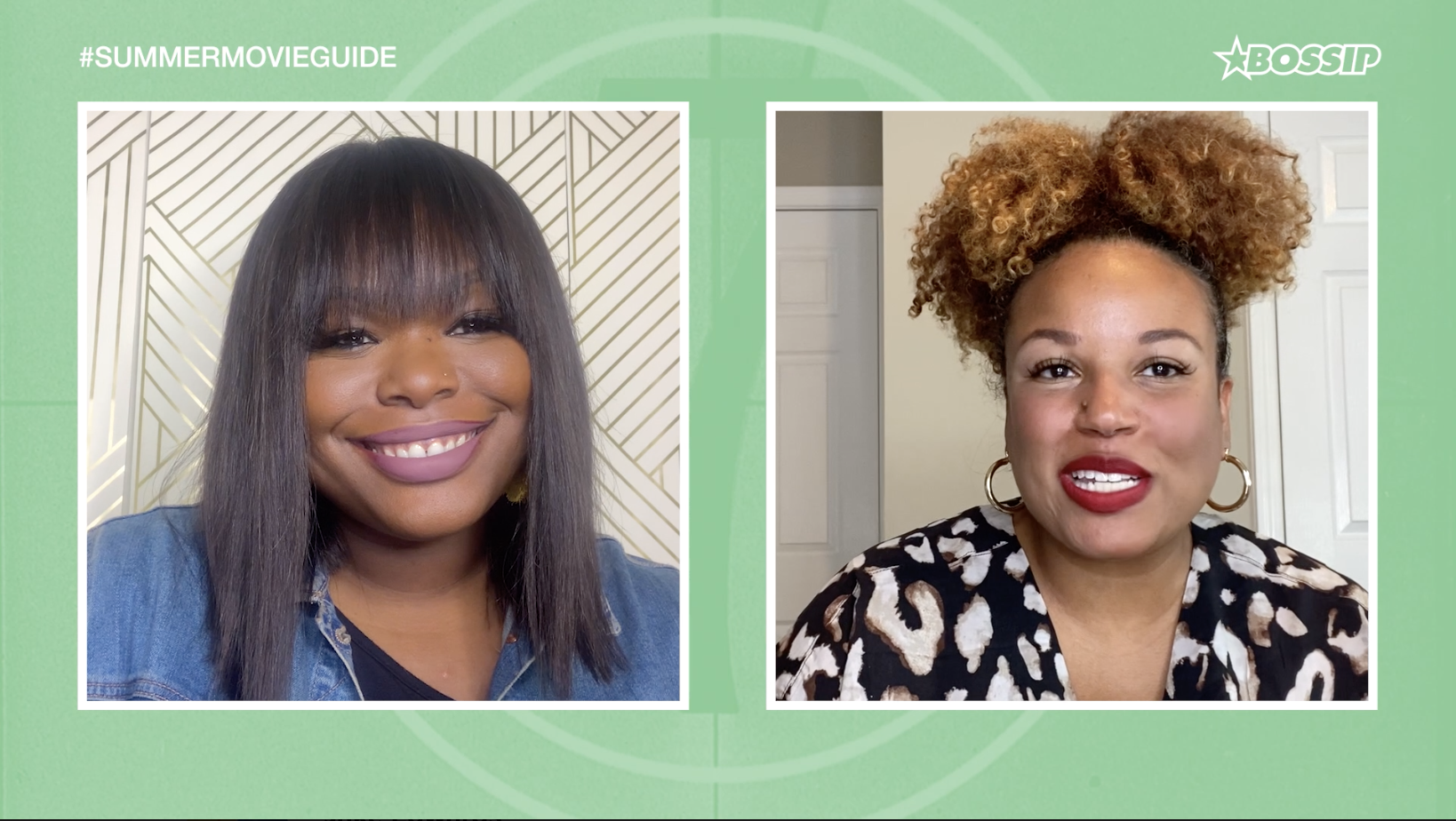 Bossip Summer Movie Guide screengrab featuring Danielle Canada and Janeé Bolden