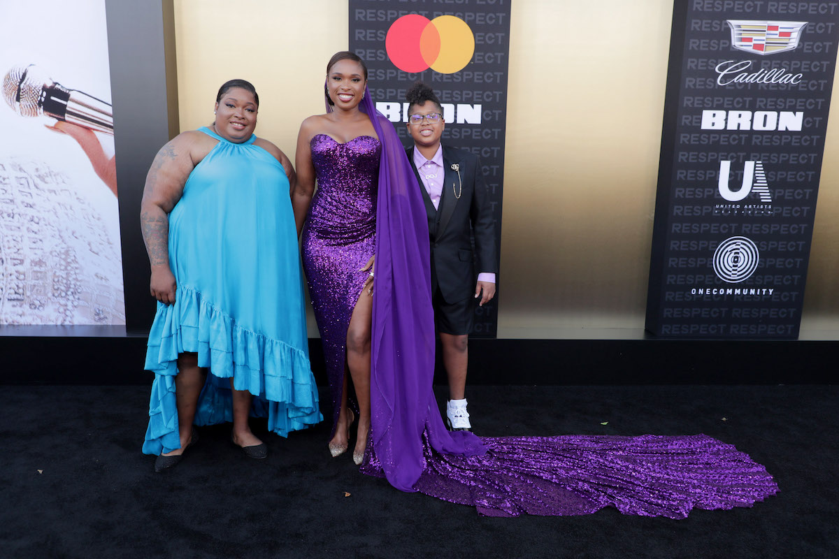 Jennifer Hudson sister and son David Otunga Jr. RESPECT World Premiere In Los Angeles