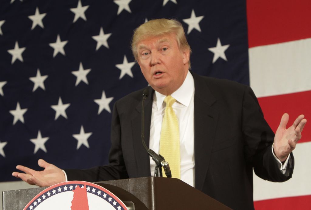 ( Nashua, NH 041815) Donald Trump speaks during the Republican Leadership Summit in Nashua, N.H. (Staff Photo by Chitose Suzuki).