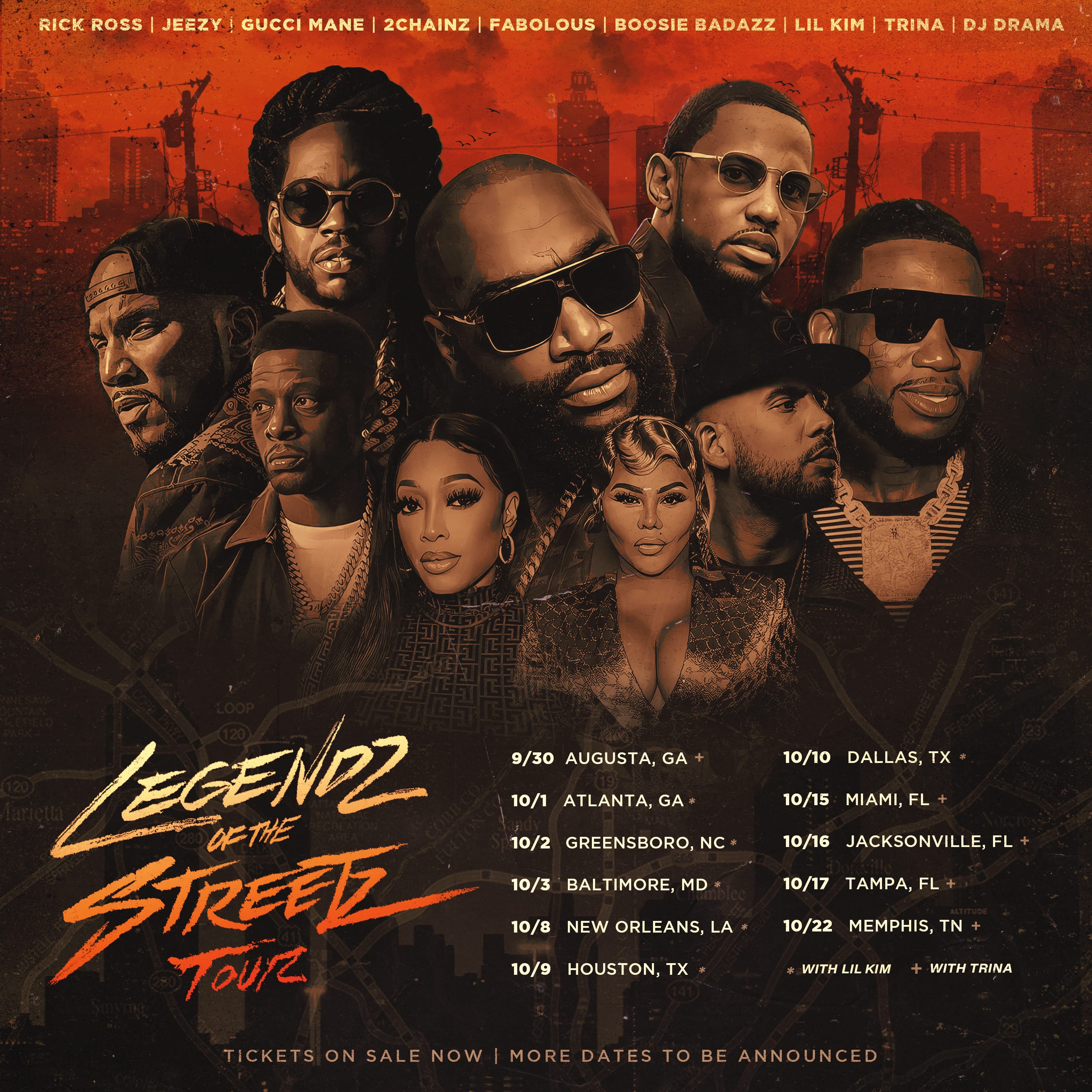 Rick Ross, Jeezy, Gucci Mane, and 2 Chainz Co-Headline the Legendz of the Streetz Tour Formerly Feed the Streetz