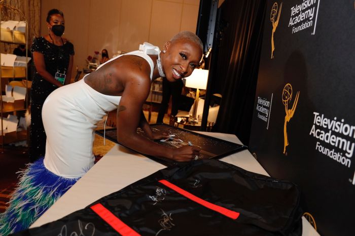 Celebrities at Emmy Awards Backstage Gifting Suite