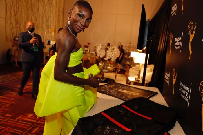 Celebrities at Emmy Awards Backstage Gifting Suite