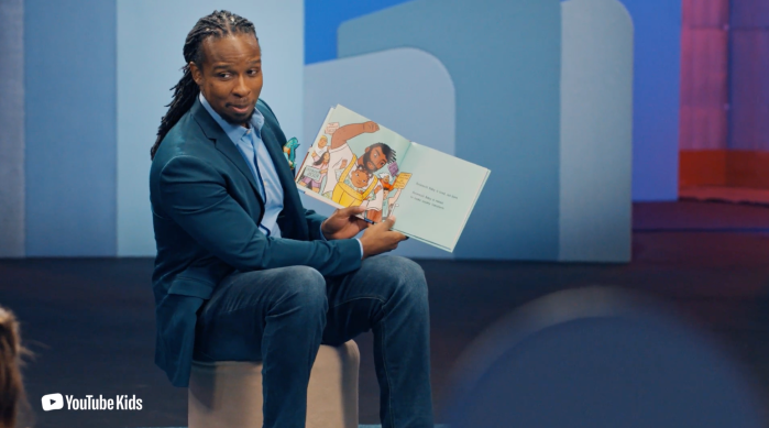 Screengrab from Booktube Jr. episode featuring Ibram X. Kendi