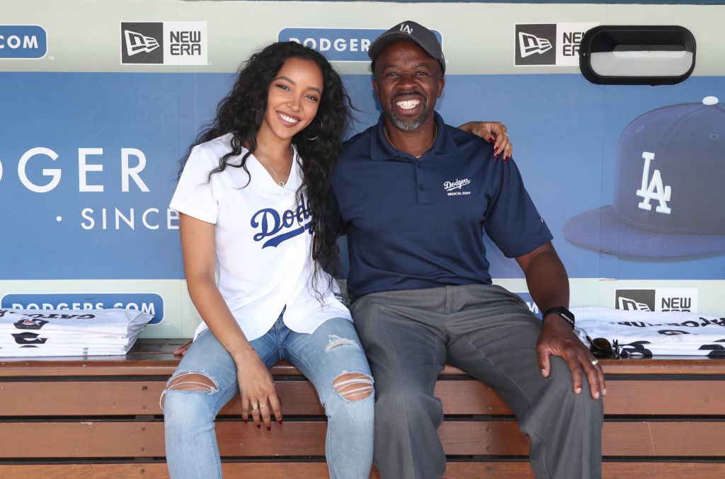 Celebrities At The Los Angeles Dodgers Game