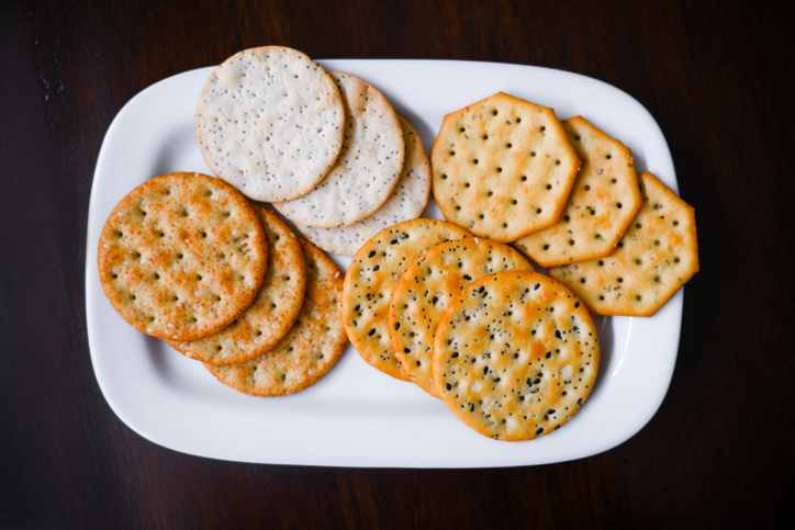 Assorted Crackers on Plate