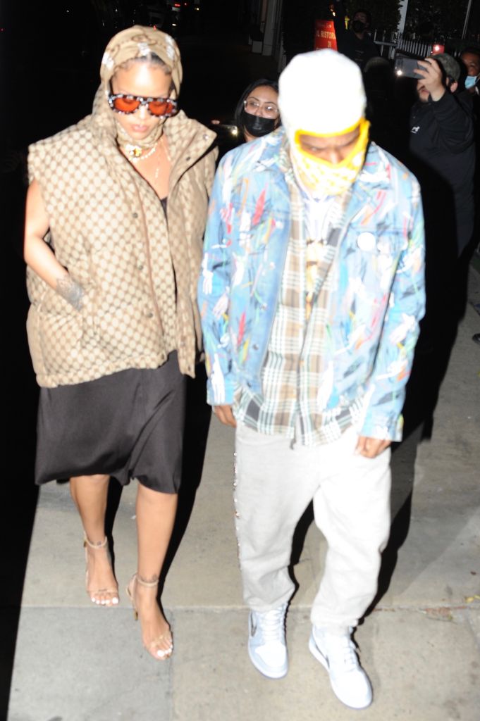Rihanna and A$AP Rocky dine out in West Hollywood