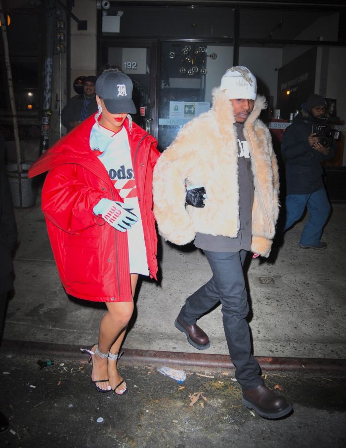 Rihanna and ASAP Rocky dinner at Peasant Restaurant on Elizabeth Street