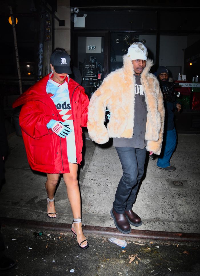 Rihanna and ASAP Rocky dinner at Peasant Restaurant on Elizabeth Street