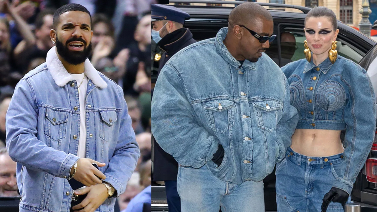 Drake, Kanye and Julia Fox