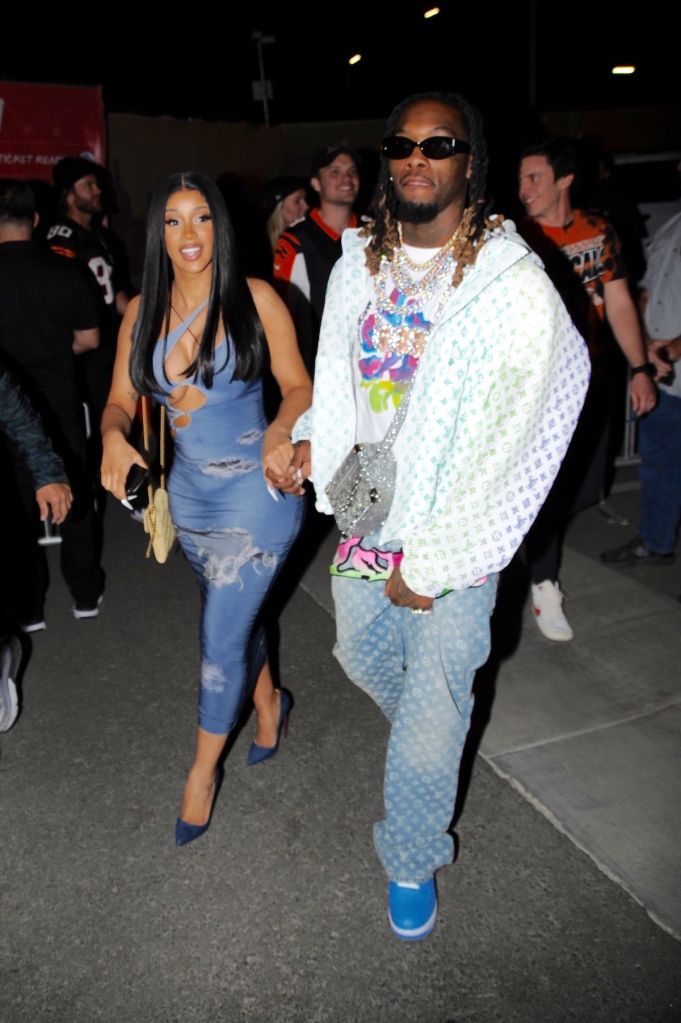Cardi B and Offset leave SoFi Stadium following Rams 2022 Super Bowl win