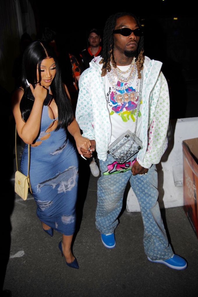 Cardi B and Offset leave SoFi Stadium following Rams 2022 Super Bowl win