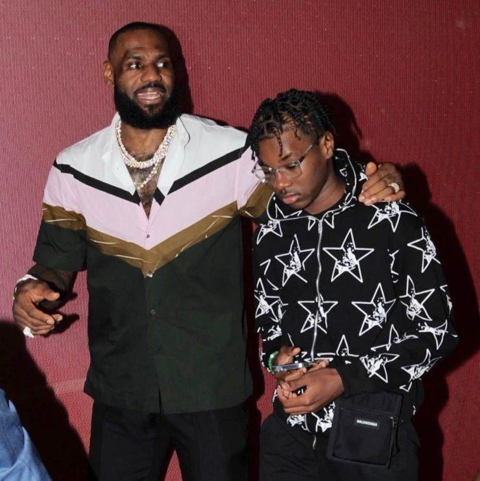 LeBron James and son leave SoFi Stadium following Rams 2022 Super Bowl win