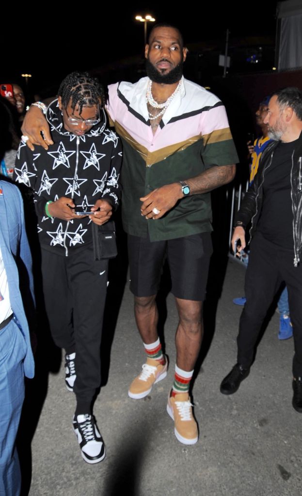 LeBron James and son leave SoFi Stadium following Rams 2022 Super Bowl win
