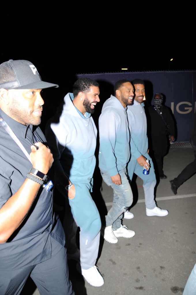 Drake exits SoFi Stadium following Rams 2022 Super Bowl win