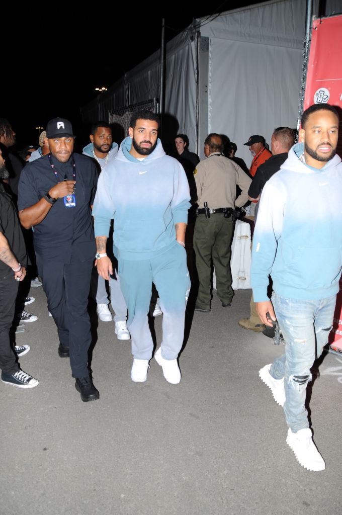 Drake exits SoFi Stadium following Rams 2022 Super Bowl win