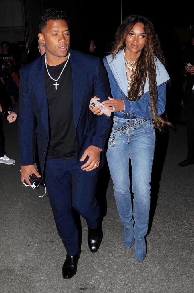 Russell Wilson and Ciara exit SoFi Stadium following Rams 2022 Super Bowl win