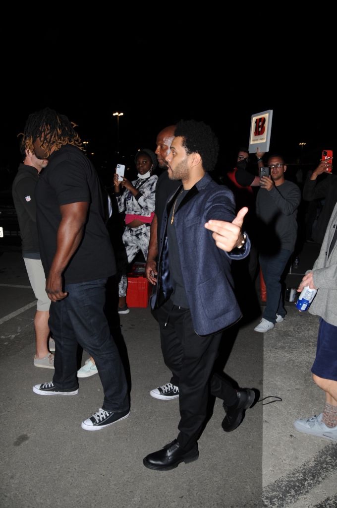 The Weeknd exits SoFi Stadium following Rams 2022 Super Bowl win