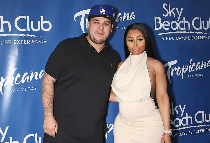 Rob Kardashian And Blac Chyna At Sky Beach Club