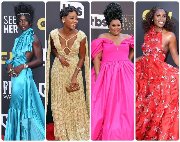 Jodie Turner-Smith, Thuso Mbedu, Nicole Byer, Issa Rae attend the Critics Choice Awards
